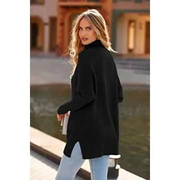 PRETTYGARDEN Oversized Turtleneck Sweater for Women