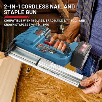 Enhulk Cordless Brad Nailer with Brushless Motor - 20V 4.0Ah