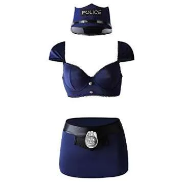 EDENIGHT Police Costume for Women Sexy Cop Costume Lingerie Uniform Cosplay Outfits