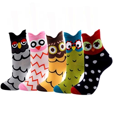 Jeasona Women's Cute Owl Socks for Gifts and Comfort