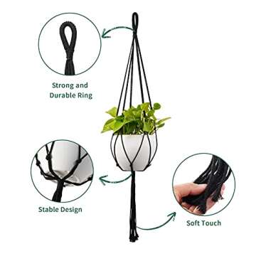 Stylish POTEY Macrame Plant Hangers for Boho Decor