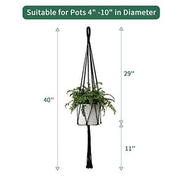 Stylish POTEY Macrame Plant Hangers for Boho Decor
