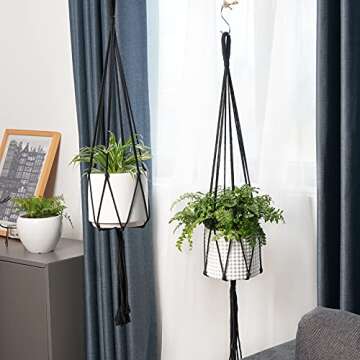 Stylish POTEY Macrame Plant Hangers for Boho Decor
