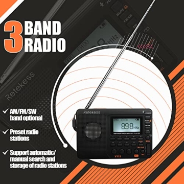 Retekess V115 Portable Digital Radio with Presets