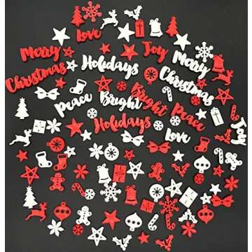 Christmas Letter Set for Changeable Felt Letter Boards, 3/4" Characters (Includes Christmas Symbols, Full Holiday Words) & Burlap Storage Bag (Red/White (Christmas))