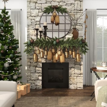 Deco 79 Rustic Metal Cowbell Decorative Bells 4" x 3" x 29" Gold