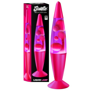 JAMBO 16" Beautiful Lamp- The Upgraded Motion Lamp- Purple with Pink Wax, Relaxing Liquid Lamp, Nigh...