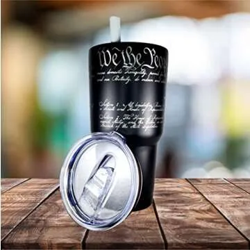 Engraved US Constitution 30oz Tumbler - Hot or Cold Drinks