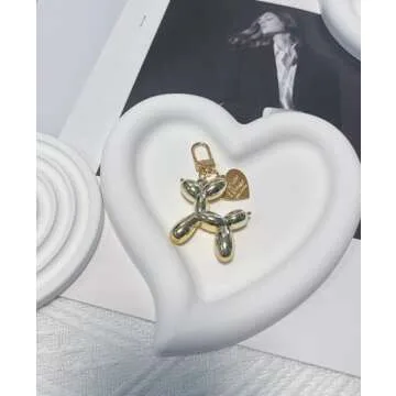 LAEKOU Jelly Balloon Dog Design Keychain for Women, Cute Girls Key Chain, Bag Charms Accessories for Car Purse Backpack