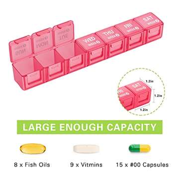 TookMag Monthly Pill Organizer 28 Day Pill Box, Travel Medicine Pill Organizer, Large 4 Weeks 1 Mont...
