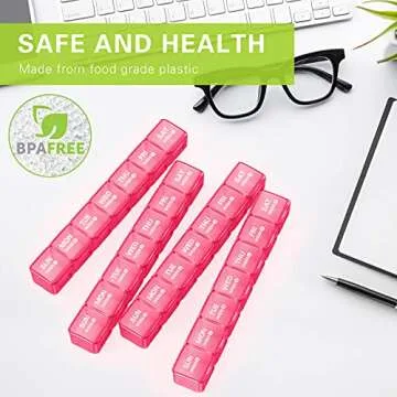 TookMag Monthly Pill Organizer 28 Day Pill Box, Travel Medicine Pill Organizer, Large 4 Weeks 1 Month Pill Cases with Dust-Proof Container for Pills/Vitamin/Fish Oil/Supplements