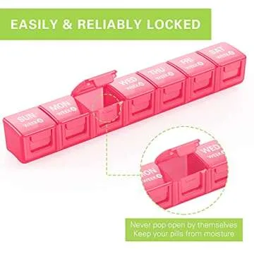 TookMag Monthly Pill Organizer 28 Day Pill Box, Travel Medicine Pill Organizer, Large 4 Weeks 1 Month Pill Cases with Dust-Proof Container for Pills/Vitamin/Fish Oil/Supplements