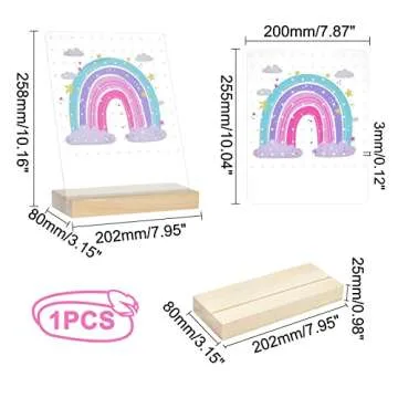 PH PandaHall 120 Holes Earring Holder, Rainbow Earring Display Stands with Wooden Base Acrylic Earring Hanger Board Stud Earring Stand Organizer Jewelry Rack Display, 3.1x8x10 Inch