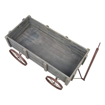 Shine Company Gray Decorative Wagon Planter for Gardens