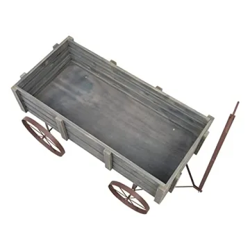 Shine Company Gray Decorative Wagon Planter for Gardens
