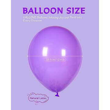 YALLOVE 120 Latex Balloons - Assorted Colors for Parties