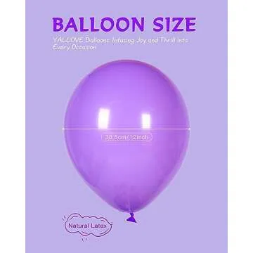YALLOVE 120 Latex Balloons - Assorted Colors for Parties