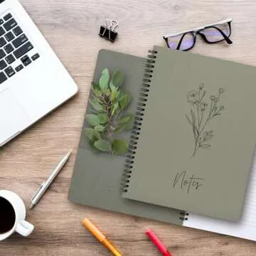 Cute Dark Green Spiral Notebook for Organization and Writing