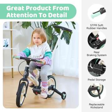 Multifunctional 6-in-1 JMMD Toddler Bike for Kids
