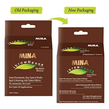 Mina ibrow Hair Color Medium Brown|Natural Spot coloring Hair Tinting Powder, Water and Smudge Proof...