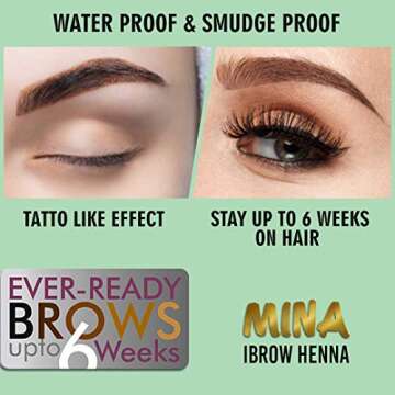 Mina ibrow Hair Color Medium Brown|Natural Spot coloring Hair Tinting Powder, Water and Smudge Proof | No Ammonia, No Lead with 100% Gray Converge|Vegan and Cruelty free