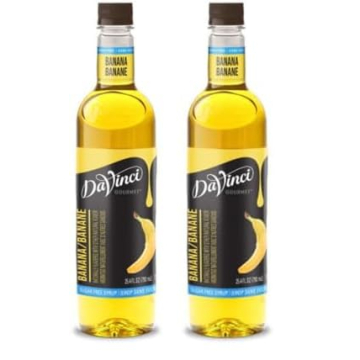 DaVinci Gourmet Sugar Free Banana Syrup - 2 Pack for Delicious Beverages