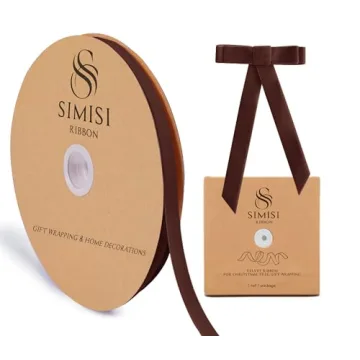 Premium Brown Velvet Ribbon 3/8'' 25 Yards for Gift Wrapping and Decorations