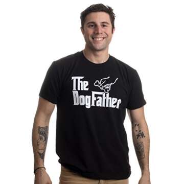 Ann Arbor T-shirt Co. The Dogfather | Funny, Cute Dog Father Dad Owner Pet Doggo Pup Fun Humor T-Shi...