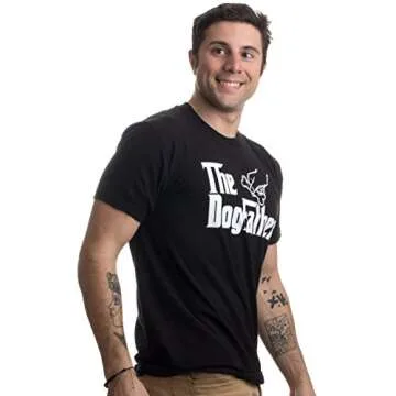 Ann Arbor T-shirt Co. The Dogfather | Funny, Cute Dog Father Dad Owner Pet Doggo Pup Fun Humor T-Shirt-(Adult,L)
