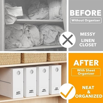 SpaceAid Bed Sheet Organizers for Beautiful Linen Storage