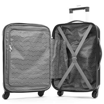 Travelers Club Midtown Hardside Luggage Travel, Black, 4-Piece Set