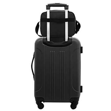 Travelers Club Midtown Hardside Luggage Travel, Black, 4-Piece Set