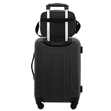 Travelers Club Midtown Hardside Luggage Travel, Black, 4-Piece Set