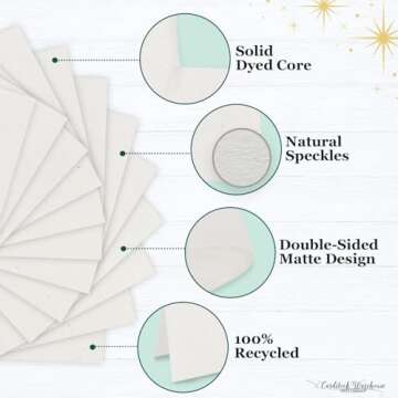 Cardstock Warehouse Speckletone Madero Beach Sand Card Stock Paper – 25 Sheets, 12 x 12", 80 lb/215 gsm – 100% Recycled, Premium Matte Finish for Cardmaking, Scrapbooking, Crafts & DIY Projects