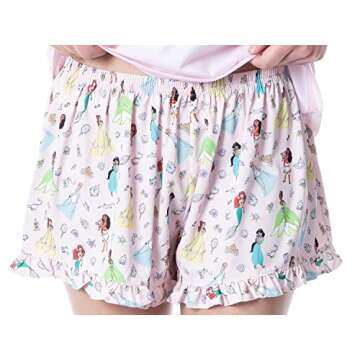 INTIMO Disney Womens' Princesses Character Friends Sleep Pajama Set Short (XX-Large) Pink