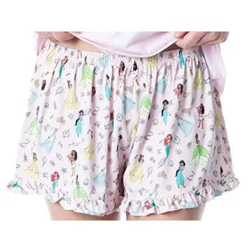 INTIMO Disney Womens' Princesses Character Friends Sleep Pajama Set Short (XX-Large) Pink