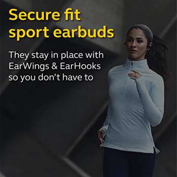 Jabra Elite Active 45e Wireless Sports Earbuds, Black – Alexa Built-in Wireless Bluetooth Earbuds,...