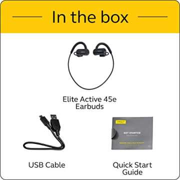 Jabra Elite Active 45e Wireless Sports Earbuds - Black