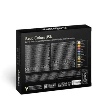 Vallejo - Model Color Basic Colors USA Set | Modeling Acrylic Paints | 16 Bottles x 18 ml (0.60 fl.oz.)