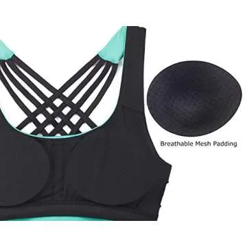 icyzone Yoga Tops Workouts Clothes Activewear Built in Bra Tank Tops for Women (M, Florida Keys)