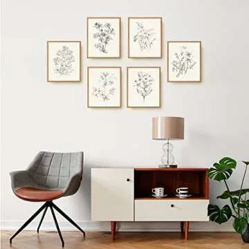 Roslynity Vintage Botanical Wall Art Prints Set of 6