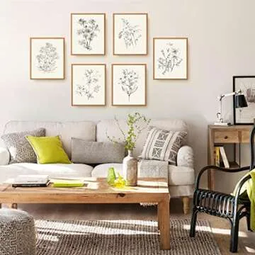 Roslynity Vintage Botanical Wall Art Prints Set of 6