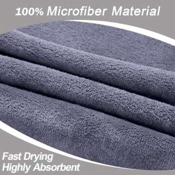 BOBOR Gym Towels Set - Super Soft Microfiber - 3 Pack
