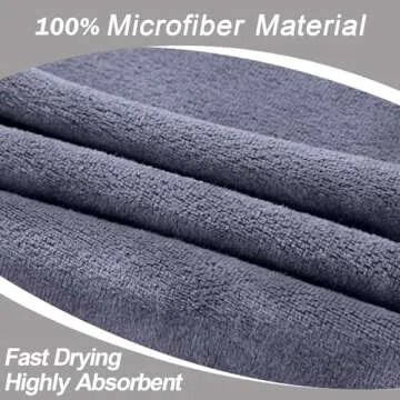 BOBOR Gym Towels Set - Super Soft Microfiber - 3 Pack