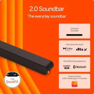 VIZIO 2.0 Soundbar w/Dolby Atmos, DTS:X, Bluetooth Speaker – SV200M-08 (New, 2024 Model)