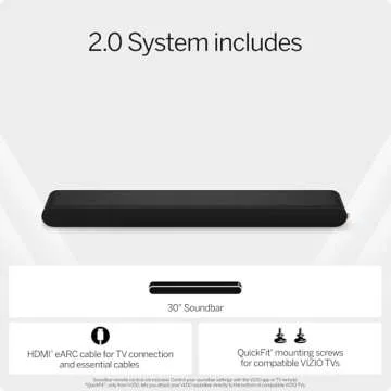 VIZIO 2.0 Soundbar w/Dolby Atmos, DTS:X, Bluetooth Speaker – SV200M-08 (New, 2024 Model)
