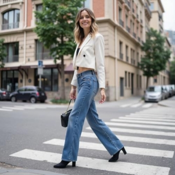 Chic Women's Cropped Blazer for Work and Casual Wear