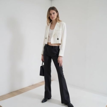 Chic Women's Cropped Blazer for Work and Casual Wear