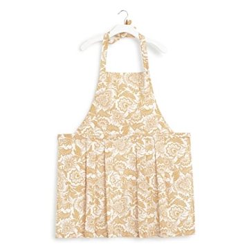 Vera Bradley Women's Lightweight Cotton Apron - Java Gold, Eco-Friendly and Stylish for All, One Siz...