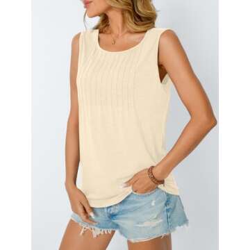 AUTOMET Womens Flowy Tank Tops - Stylish & Comfy Summer Tops